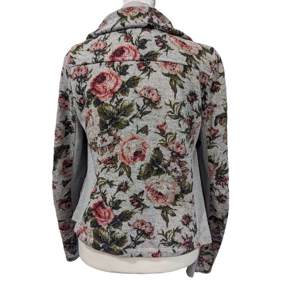 Saturday Sunday Anthropologie Knit Florascape Moto Jacket Small - Picture 5 of 7